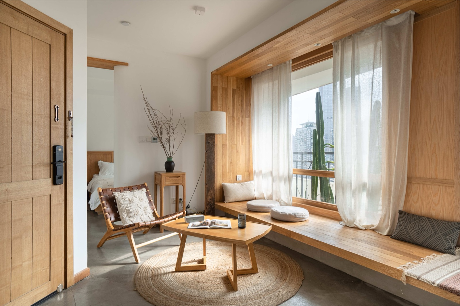 Jiangqi natural-wood three-bedroom entire unit